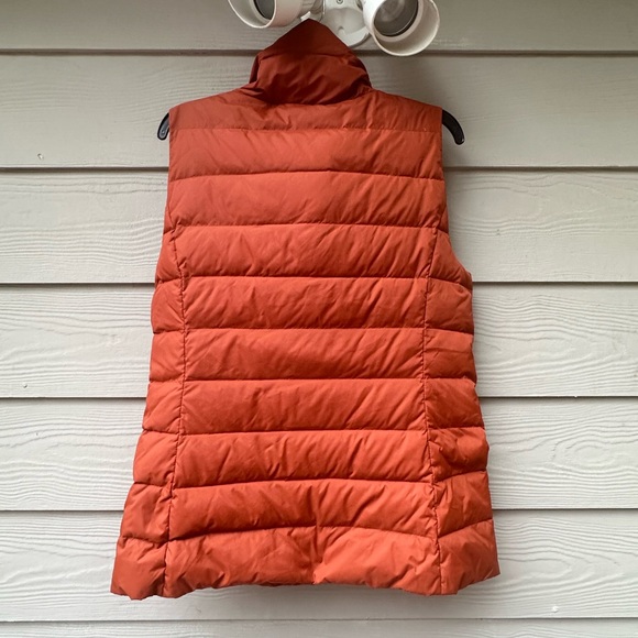 Eileen Fisher Down Vest Women's Small Burnt Orange Full Zip - Picture 6 of 9